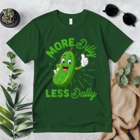 Funny Retro More Dilly Less Dally Pickle Premium T-Shirt