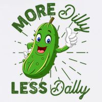 Funny Retro More Dilly Less Dally Pickle Garment-Dyed Sweatshirt