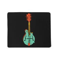 Funky Retro Mandolin Minimalist String Instrument Graphic Mousepad