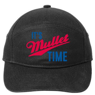 Funny Redneck Mullet It’s Mullet Time 7-Panel Snapback Hat
