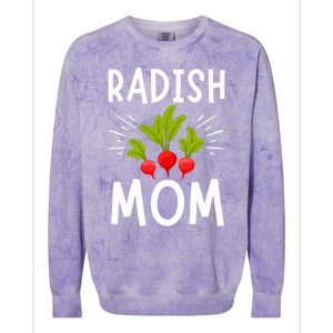 Funny Radish Mom Vegetable Mothers' Day Gardener Lover Cool Gift Colorblast Crewneck Sweatshirt