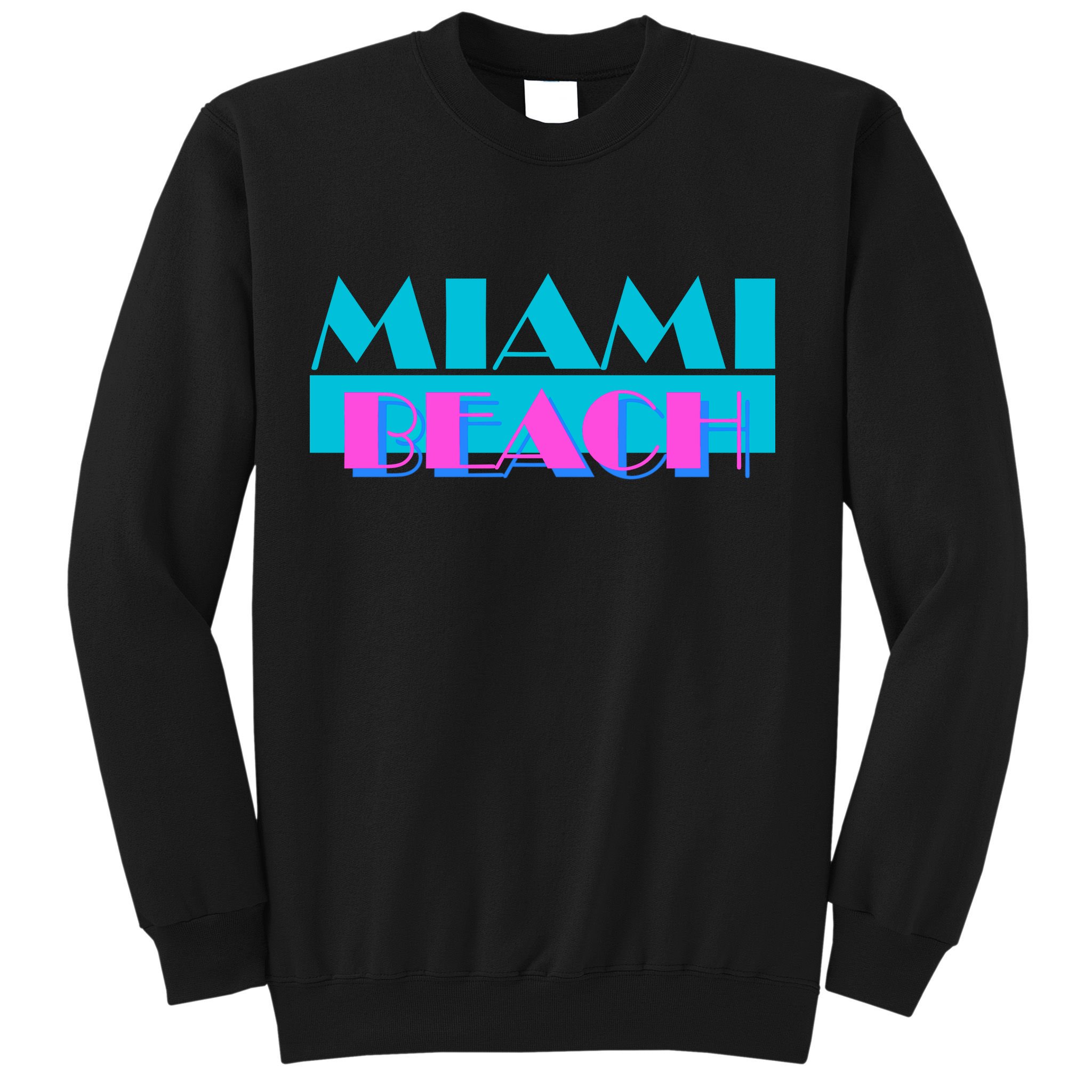 Funny Retro Miami Beach Logo Sweatshirt