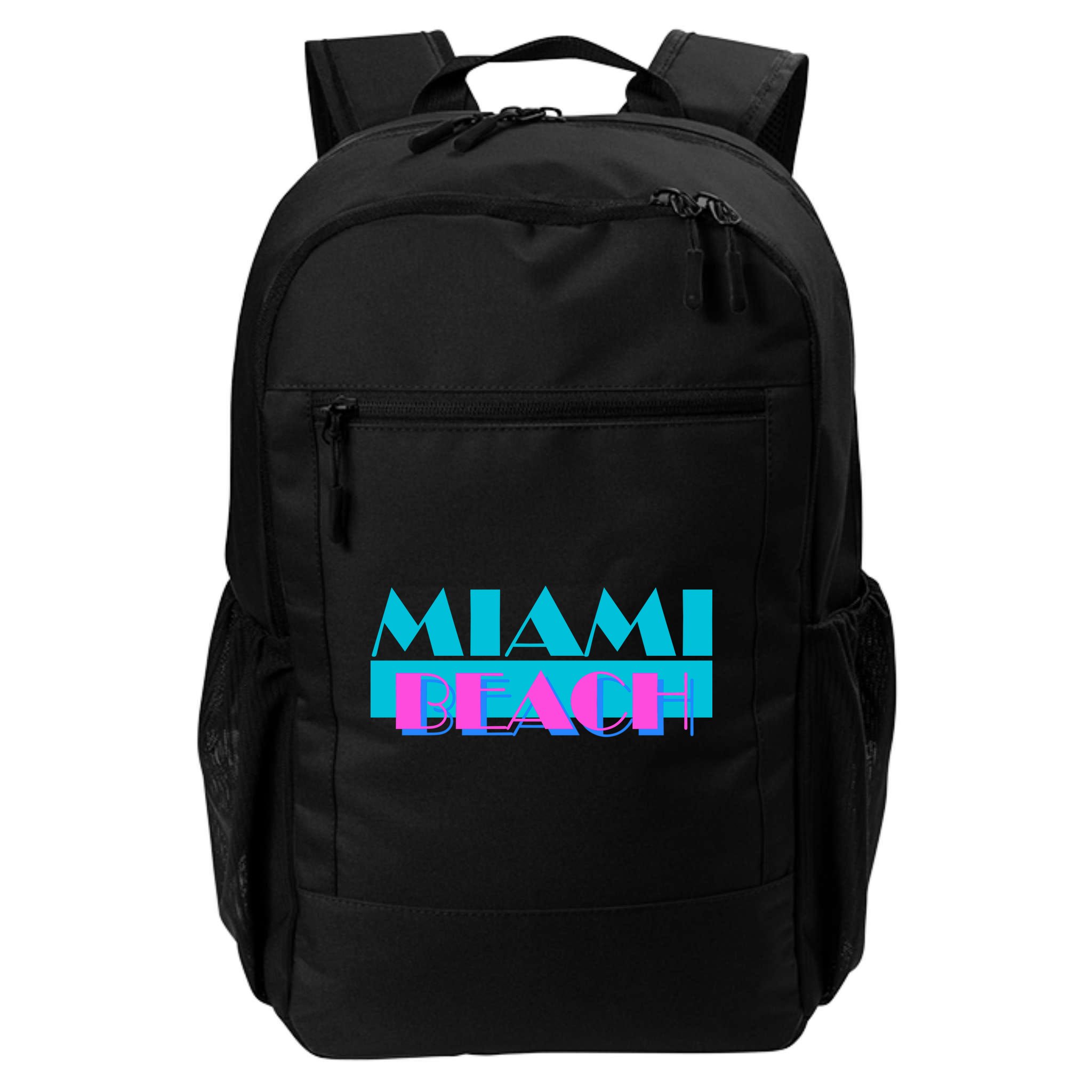 Funny Retro Miami Beach Logo Backpack