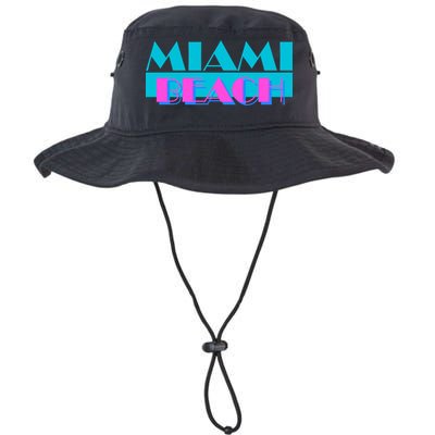 Funny Retro Miami Beach Logo Bucket Hat
