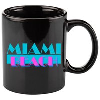 Funny Retro Miami Beach Logo 11oz C Handle Ceramic Mug