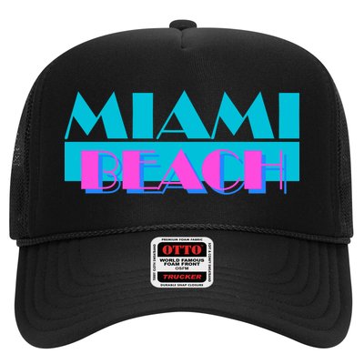 Funny Retro Miami Beach Logo Hat