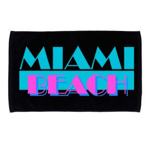 Funny Retro Miami Beach Logo Microfiber Hand Towel