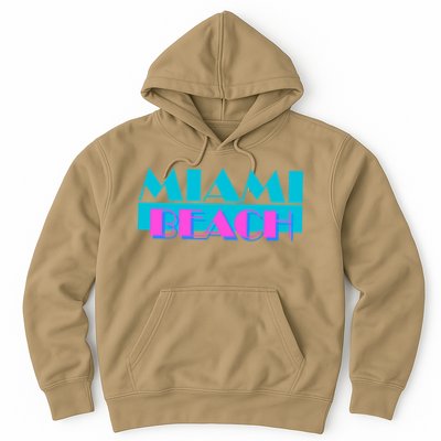 Funny Retro Miami Beach Logo Hoodie