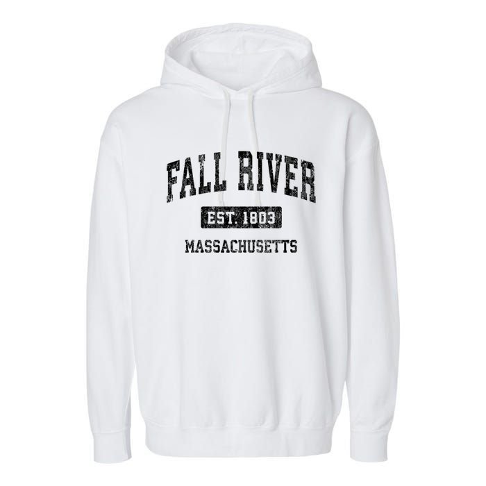 Fall River Massachusetts Ma Vintage Sports Established Design Garment-Dyed Fleece Hoodie