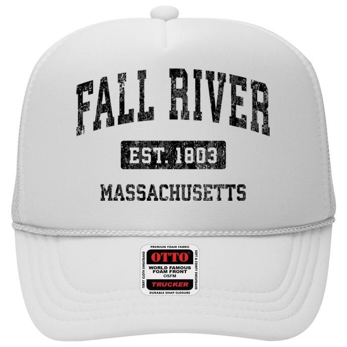 Fall River Massachusetts Ma Vintage Sports Established Design High Crown Mesh Back Trucker Hat