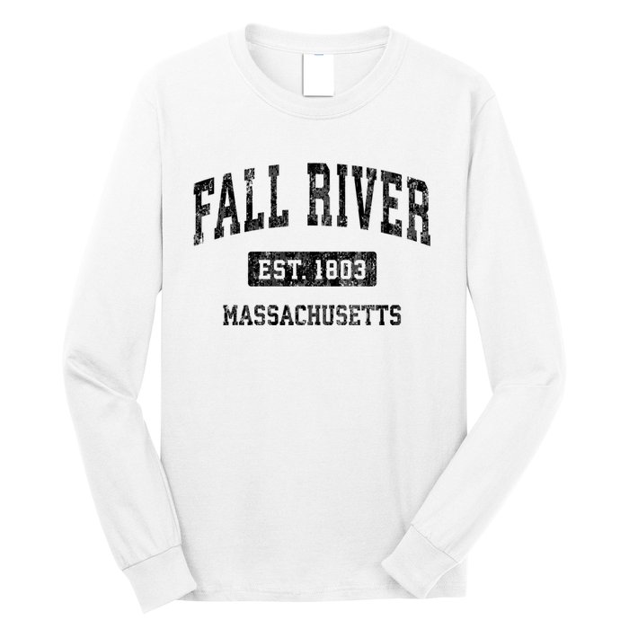 Fall River Massachusetts Ma Vintage Sports Established Design Long Sleeve Shirt