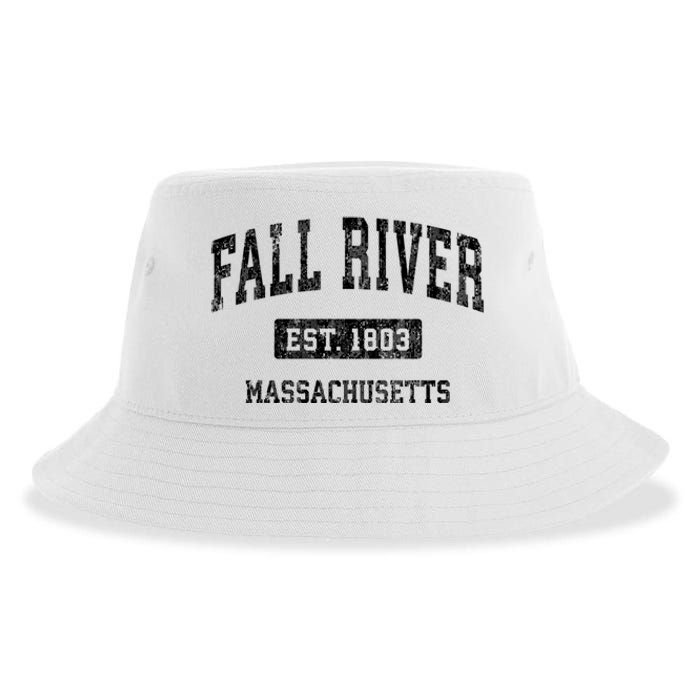 Fall River Massachusetts Ma Vintage Sports Established Design Sustainable Bucket Hat