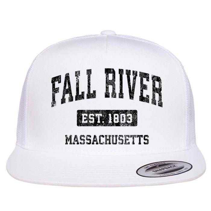 Fall River Massachusetts Ma Vintage Sports Established Design Flat Bill Trucker Hat