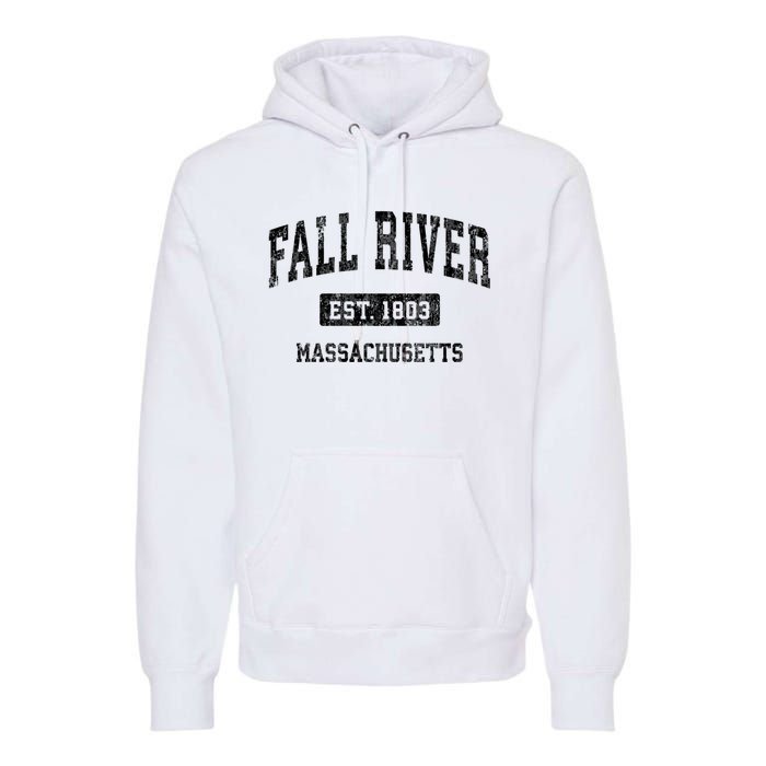 Fall River Massachusetts Ma Vintage Sports Established Design Premium Hoodie