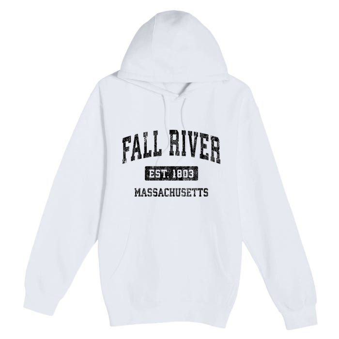 Fall River Massachusetts Ma Vintage Sports Established Design Premium Pullover Hoodie