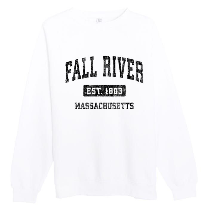 Fall River Massachusetts Ma Vintage Sports Established Design Premium Crewneck Sweatshirt