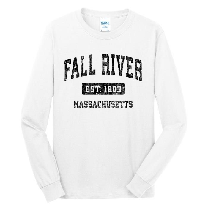 Fall River Massachusetts Ma Vintage Sports Established Design Tall Long Sleeve T-Shirt