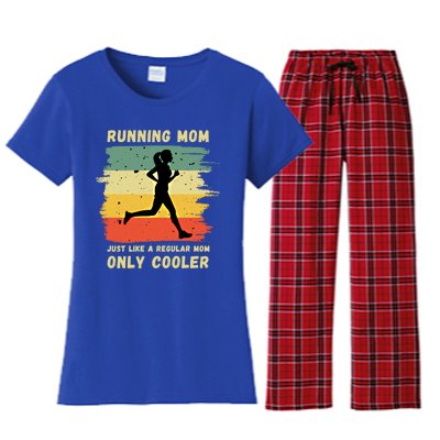 Funny Running Mom Marathon Runner Coach Marathoner Gift Women's Flannel Pajama Set