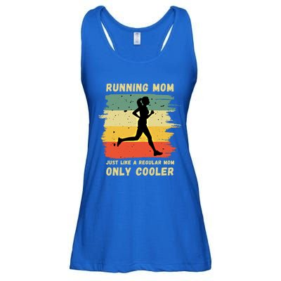 Funny Running Mom Marathon Runner Coach Marathoner Gift Ladies Essential Flowy Tank