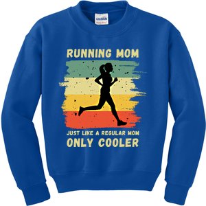 Funny Running Mom Marathon Runner Coach Marathoner Gift Kids Sweatshirt