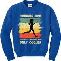 Funny Running Mom Marathon Runner Coach Marathoner Gift Kids Sweatshirt