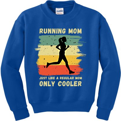 Funny Running Mom Marathon Runner Coach Marathoner Gift Kids Sweatshirt