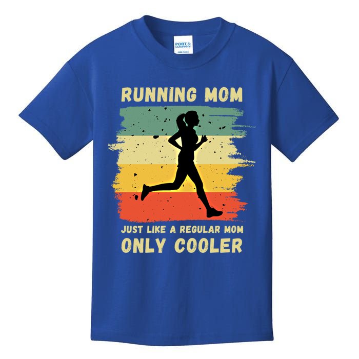 Funny Running Mom Marathon Runner Coach Marathoner Gift Kids T-Shirt