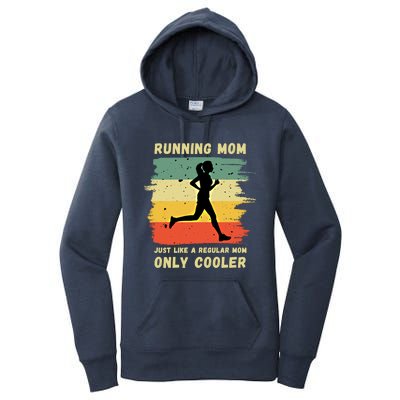 Funny Running Mom Marathon Runner Coach Marathoner Gift Women's Pullover Hoodie