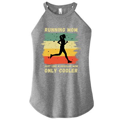 Funny Running Mom Marathon Runner Coach Marathoner Gift Women's Perfect Tri Rocker Tank