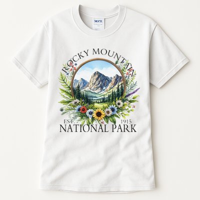 Floral Rocky Mountain National Park Hiking Camping Outdoor Tall T-Shirt