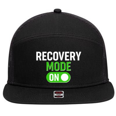 Funny Recovery Mode On 7 Panel Mesh Trucker Snapback Hat