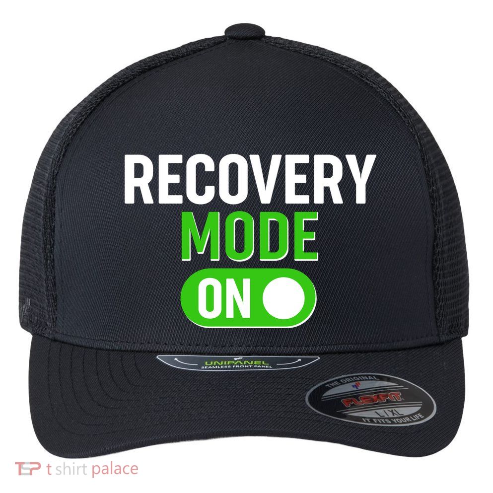 Funny Recovery Mode On Flexfit Unipanel Trucker Cap