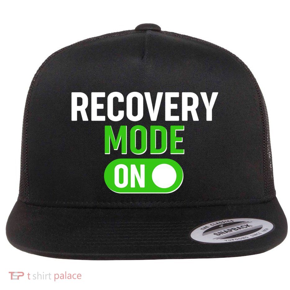 Funny Recovery Mode On Flat Bill Trucker Hat
