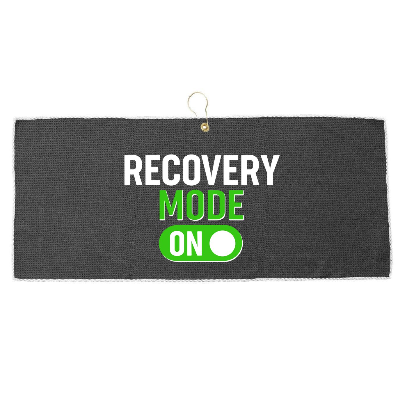 Funny Recovery Mode On Large Microfiber Waffle Golf Towel