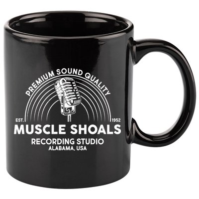 Funny Retro Muscle Shoals Recording Studio Alabama USA Logo 11oz C Handle Ceramic Mug
