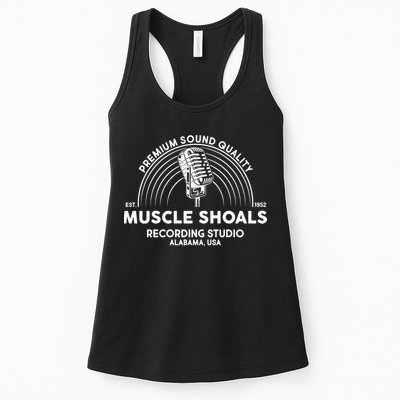 Funny Retro Muscle Shoals Recording Studio Alabama USA Logo Womens Tank Top