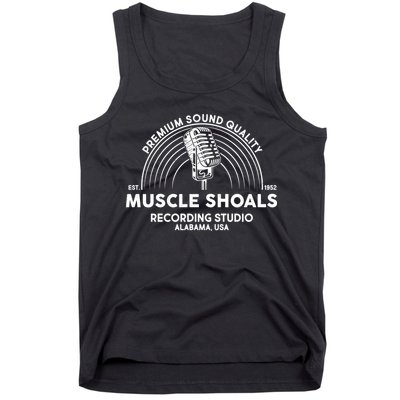 Funny Retro Muscle Shoals Recording Studio Alabama USA Logo Tank Top