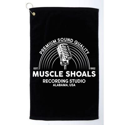 Funny Retro Muscle Shoals Recording Studio Alabama USA Logo Golf Towel