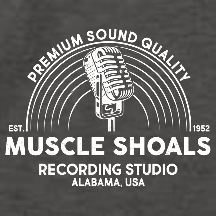 Funny Retro Muscle Shoals Recording Studio Alabama USA Logo Vector Backpack