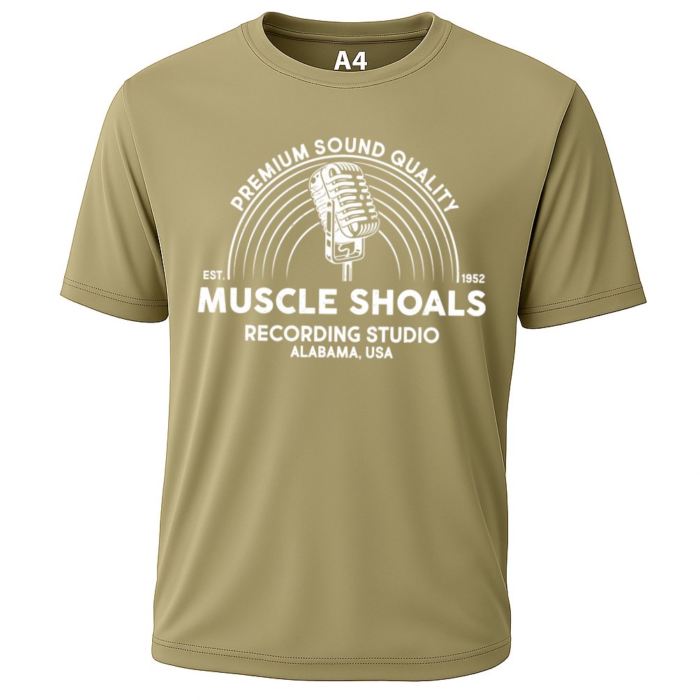 Funny Retro Muscle Shoals Recording Studio Alabama USA Logo Performance Shirt