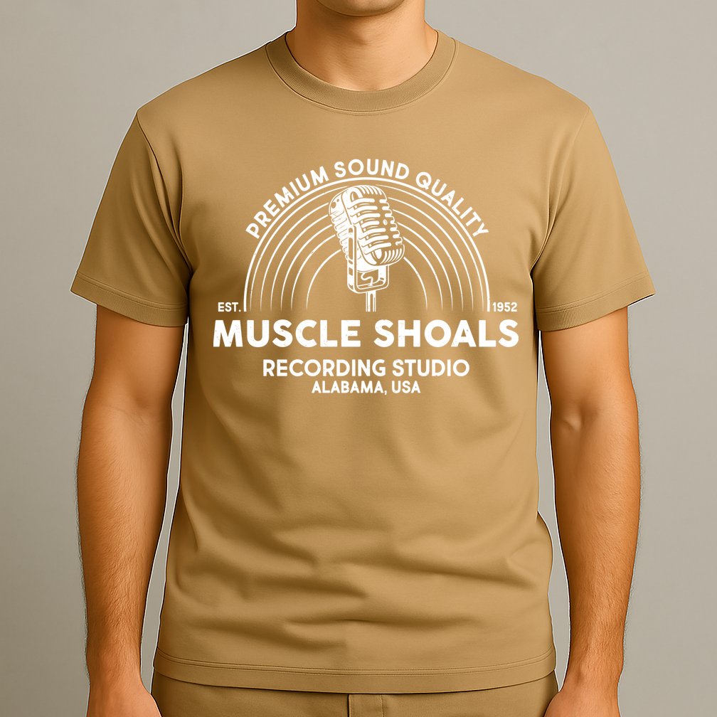 Funny Retro Muscle Shoals Recording Studio Alabama USA Logo T-Shirt