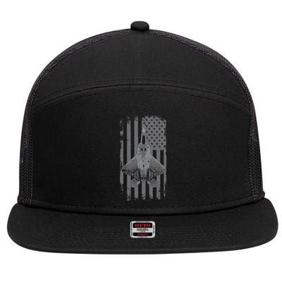 F22 Raptor Military Pilot 7 Panel Mesh Trucker Snapback Hat
