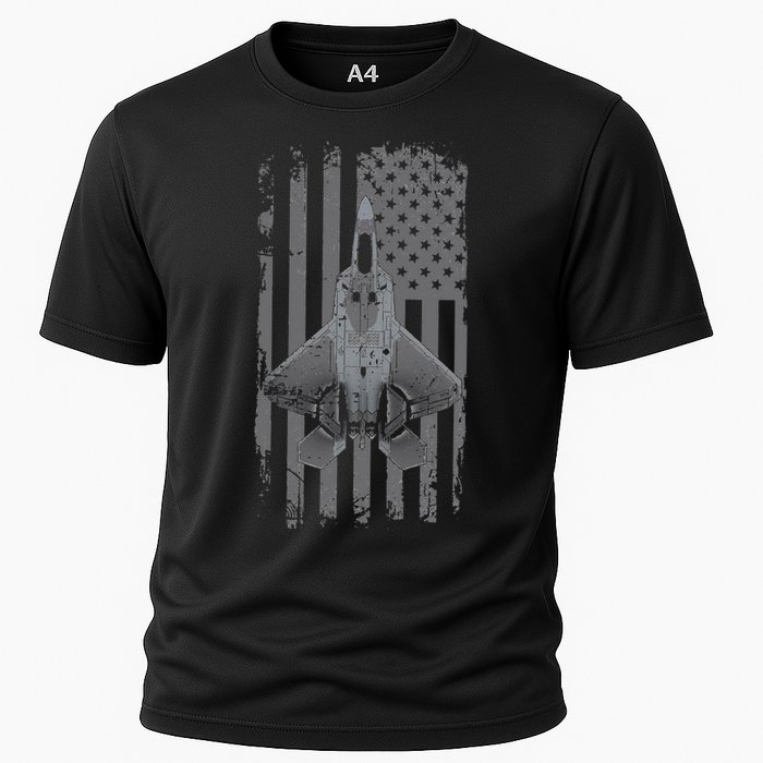 F22 Raptor Military Pilot Cooling Performance Crew T-Shirt