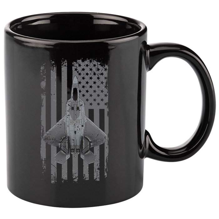 F22 Raptor Military Pilot 11oz C Handle Ceramic Mug