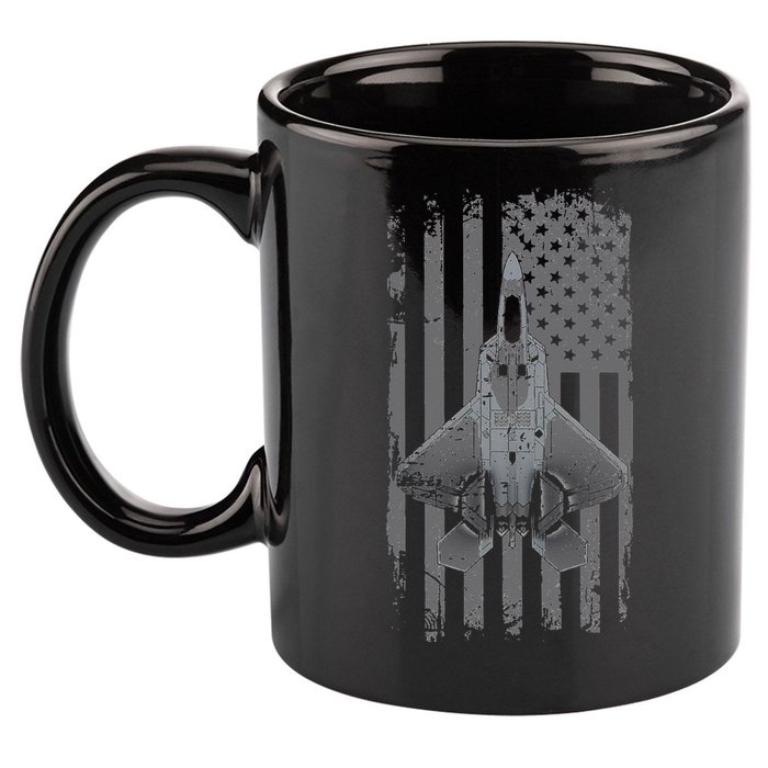 F22 Raptor Military Pilot 11oz C Handle Ceramic Mug