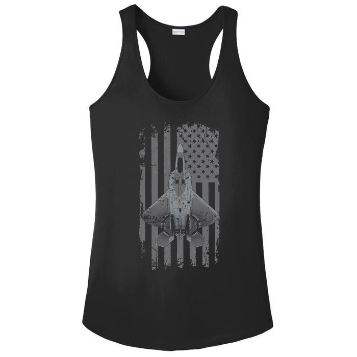 F22 Raptor Military Pilot Ladies PosiCharge Competitor Racerback Tank