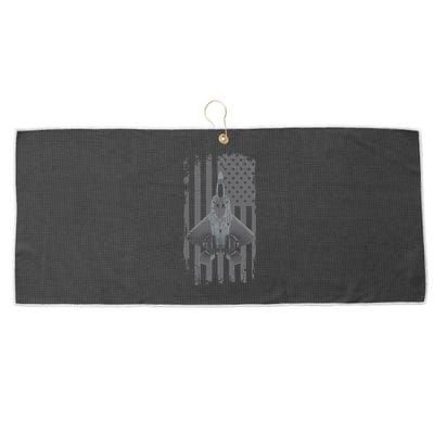 F22 Raptor Military Pilot Large Microfiber Waffle Golf Towel