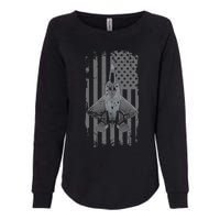 F22 Raptor Military Pilot Womens California Wash Sweatshirt