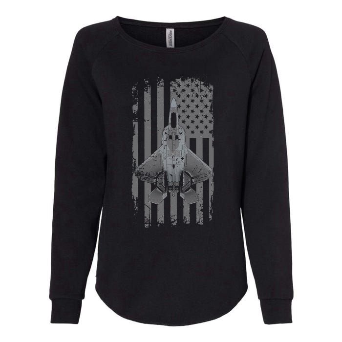 F22 Raptor Military Pilot Womens California Wash Sweatshirt