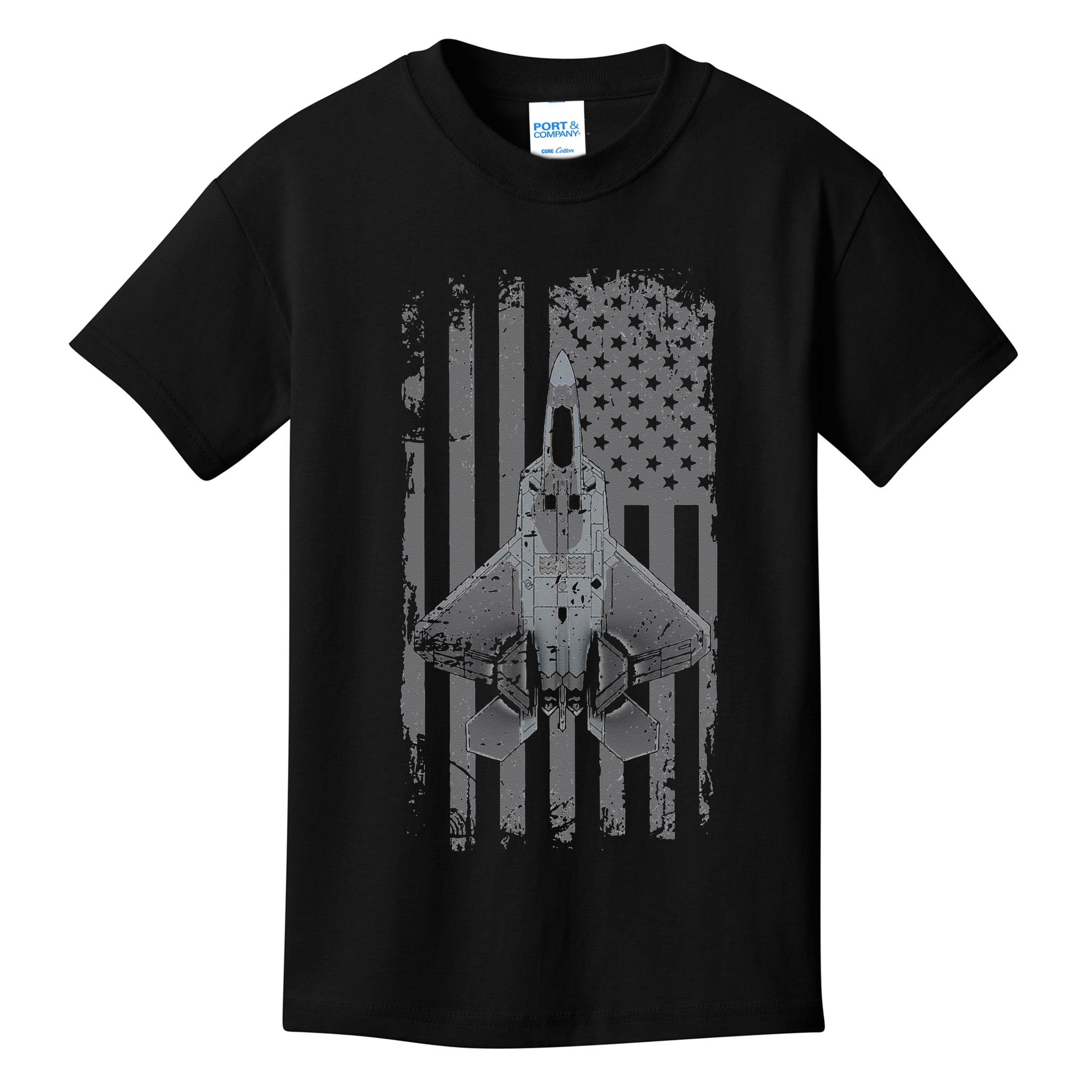F22 Raptor Military Pilot Kids T-Shirt